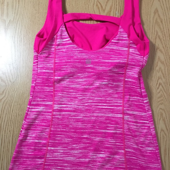 B16 Made Sexy by Victoria’s Secret Pink White Athletic Tank Top w/bra Size Small - Picture 5 of 8